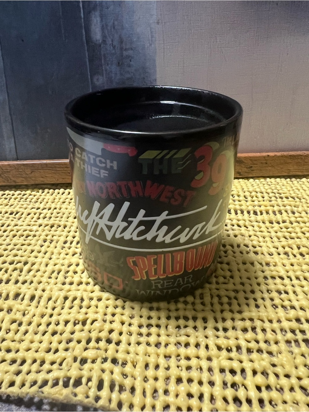 Black Graphic Ceramic Coffee Mug -mmm